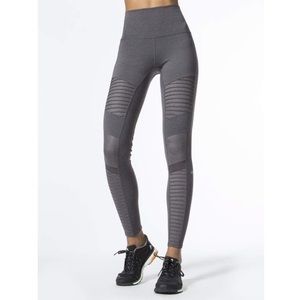 Alo yoga grey moto leggings 28”